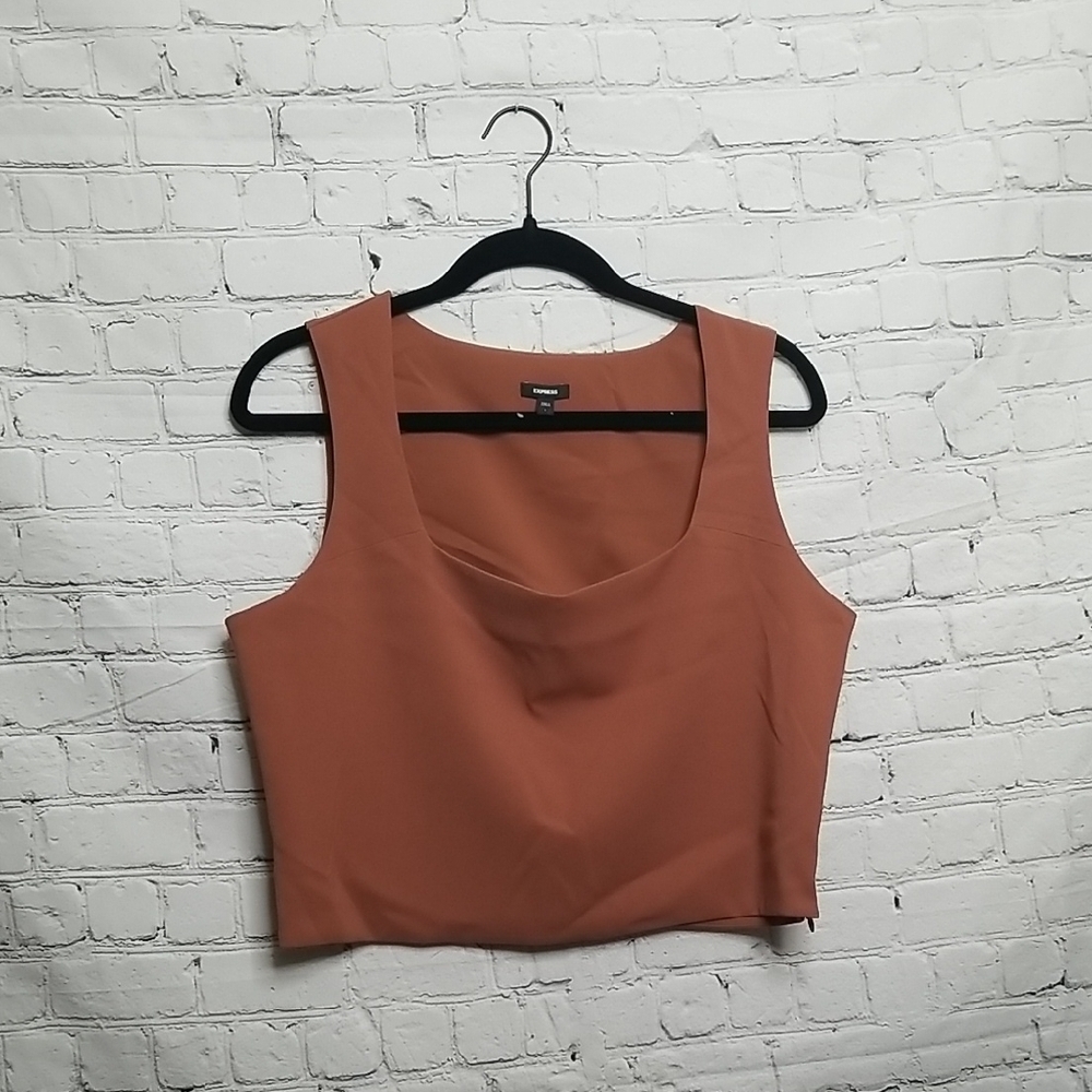 Express Women's Large Crop Top Side Zipper